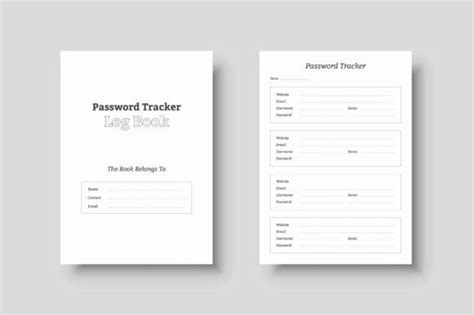 Social Media Password Tracker Logbook Graphic By Eyamin3787 Creative