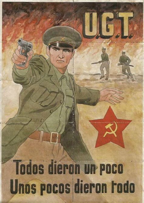 Communist Poster Of The Spanish Civil War Soldier Fires Etsy