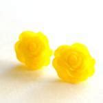 Colorful Rose Flower Stud Earrings Set on Luulla