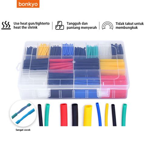 Bonkyo Heat Shrink Tube 530 560 750PCS Isolasi Bakar Kabel Selang Bakar