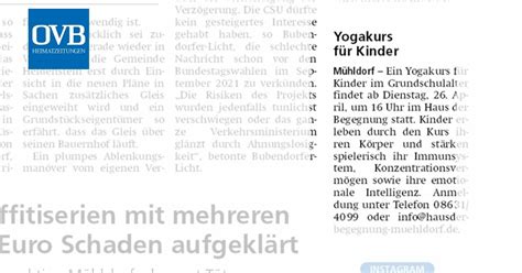 Yogakurs F R Kinder Ovb Heimatzeitungen