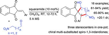 Enantioselective Construction Of Spiro Indandiones With Three