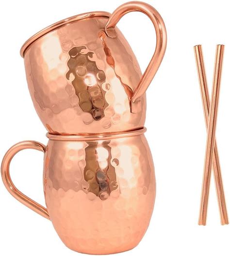 Amazon Moscow Mule Copper Mugs Set Authentic Handcrafted