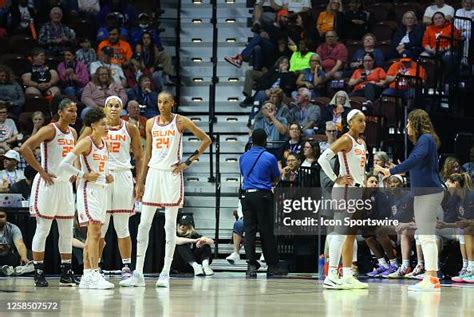 Connecticut Sun Players During A Timeout During A Wnba Game Between News Photo Getty Images