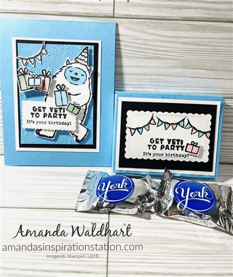 Stampin Up Yeti To Party Birthday Card Treat With Amanda S