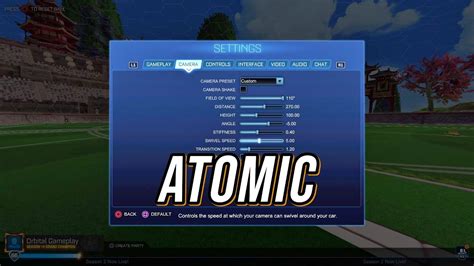 Rocket League Atomic Pro Settings In Desc Youtube