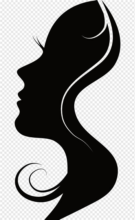 The Silhouette Of A Woman S Head With Long Hair