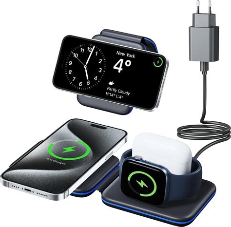 Qtlier Station De Charge Apple W Chargeur Induction En