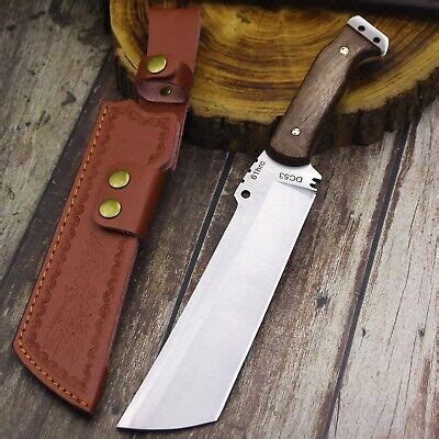 Straightback Knife Fixed Blade Hunting Camp Firewood Chopper Outdoor