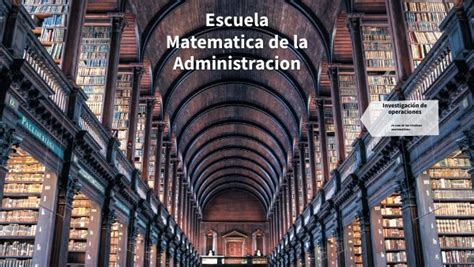 Escuela Matem Tica De La Administraci N