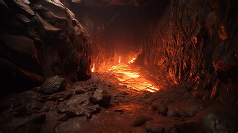 Gambar Gua Besar Dengan Banyak Lahar Gambar Bagian Dalam Gunung Berapi