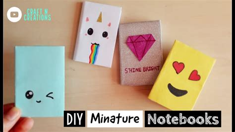 DIY MINI NOTEBOOKS Four Easy Cute Designs YouTube