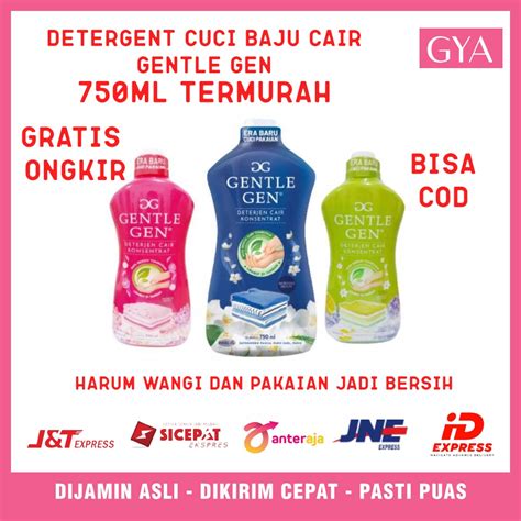 Jual Detergent Cair Sabun Cuci Baju Gentle Gen 750ml Murah Shopee