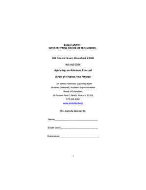 Fillable Online Essex County Schools Of Technology Fax Email Print