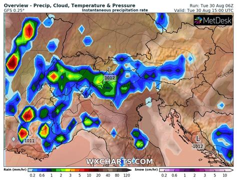 Le Piogge Ed I Temporali Previsti Per Oggi Marted Agosto Bpp Meteo