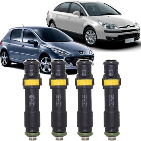 Kit 4 Bicos Injetores Peugeot 307 Citroen C4 C5 Picasso 2 0 16V À