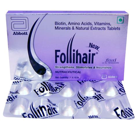 Buy New Follihair Tablets Pack For Hair Growth With Biotin Vitamins