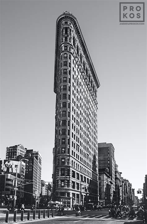 View of the Flatiron Building from Broadway - Framed B&W Photo - PROKOS