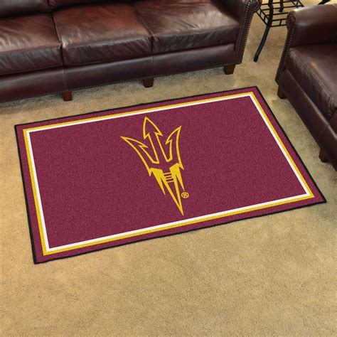 Arizona State Pitchfork Logo 4 X 6 Area Rug