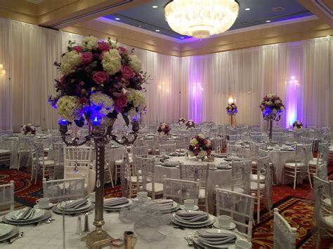 Wedding Wall Draping And Lighting Plus Fresh Flower Center Peices Mason