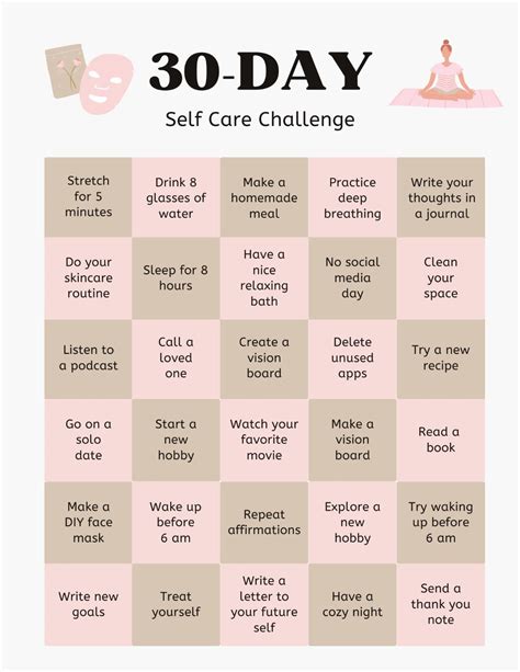 30 Day Self Care Challenge Artofit