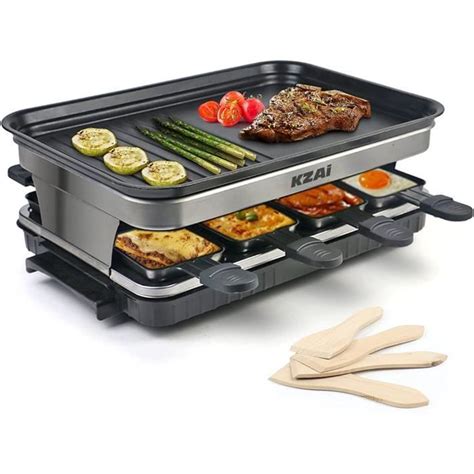 Appareil a Raclette 8 Personnes Sans Fumée Machine a Raclette Gril avec