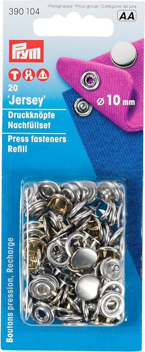 Prym 390 104 Druckknöpfe Nähfrei Nachfüllpack MS für 390120 gl Kappe