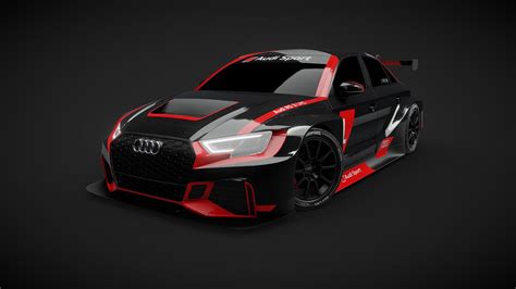 Audi Rs3 Lms 3d Model By Thethieme [1dc0423] Sketchfab