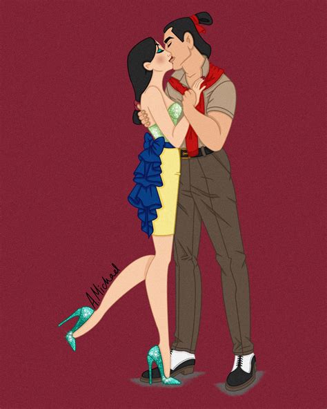 True Loves Kiss Mulan And Li Shang By Anth0nym1cha3l On Deviantart