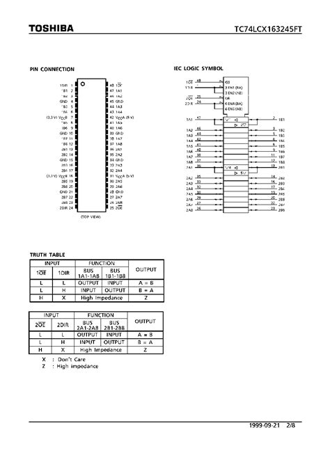 Tc Lcx Datasheet Pages Toshiba Bit Dual Supply Boltage