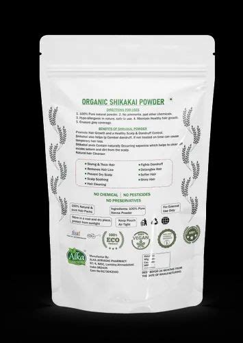 Pure Natural Organic Shikakai Powder Acacia Concinna Packaging Size