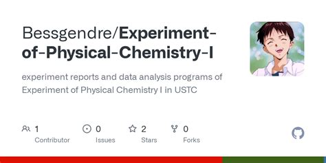 Github Bessgendre Experiment Of Physical Chemistry I Experiment