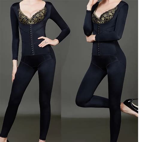 Long Sleeved Full Body Shaper Magic Slimming Bodysuits Building