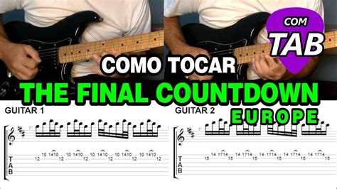 The Final Countdown EUROPE Guitar Tutorial TAB Solo Slow Version