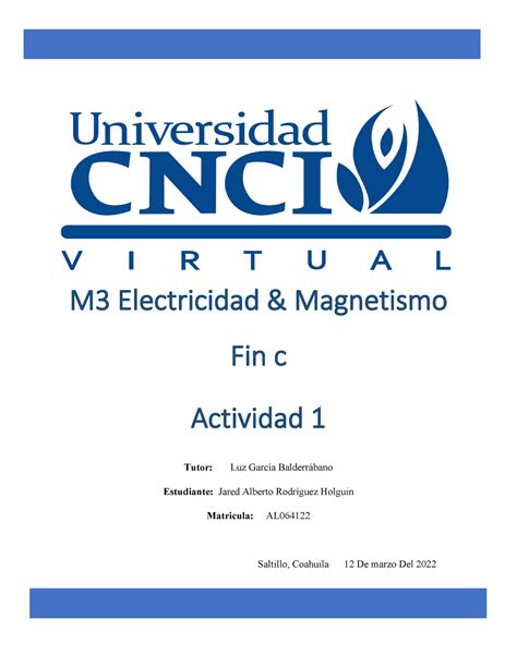 M Electric Dad Magnetismo Cnci Virtual M Electricidad