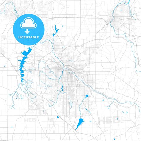 Rich detailed vector map of Youngstown, Ohio, USA - HEBSTREITS