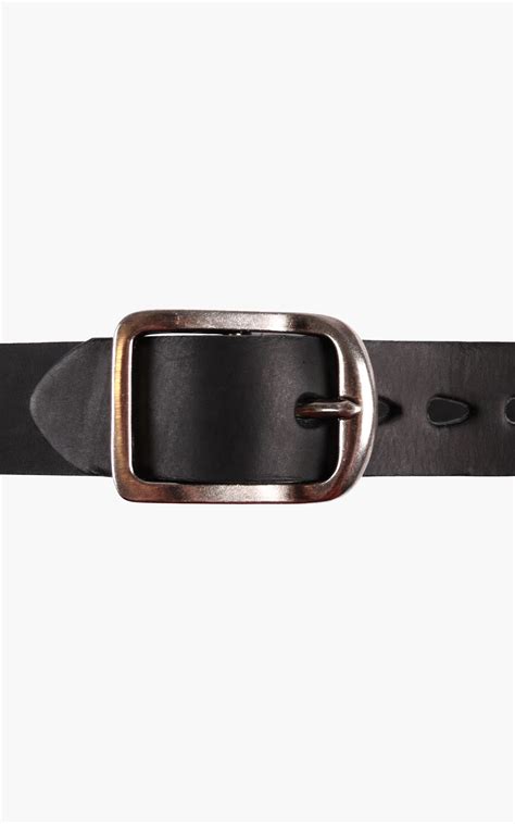 Naked Famous Denim Thick Belt Bovine Leather 7mm Black Cultizm
