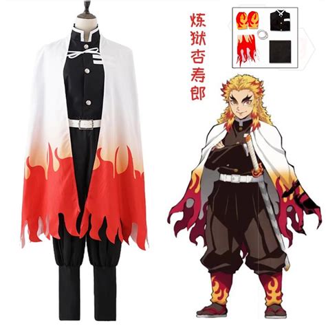 Anime Demon Slayer Cosplay Costume Kimetsu No Yaiba Rengoku Kyoujurou