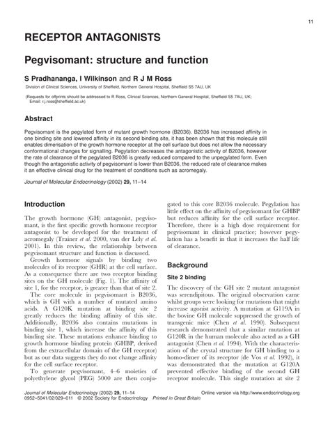 (PDF) Pegvisomant: structure and function