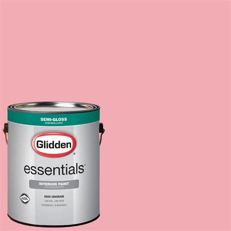 Glidden Essentials 1 gal. #HDGR45 Pink Flamingo Semi-Gloss Interior ...