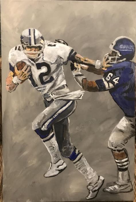 Roger Staubach Painting Ive Been Working On 24”x36” On Stretched