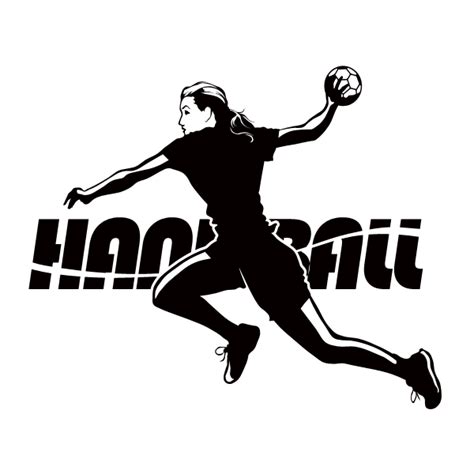 Female Handball Wall Decals Sports Stickers