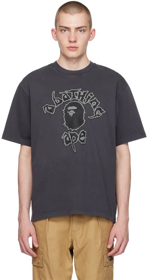 Bape Black Mad College T Shirt Ssense