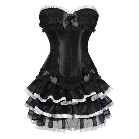 Sexy Corset Lace Up Halloween Costume Cosplay Dress Tutu Skirt