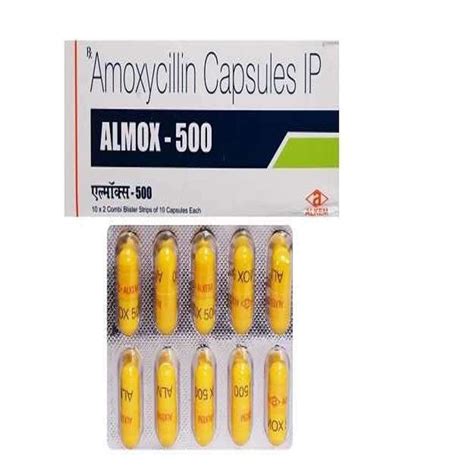 Almox 500 Capsule Amoxicillin 500mg At Rs 80stripe Amoxicillin