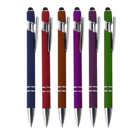 Soft Touch Ballpoint Pen With Stylus – Giftland Works