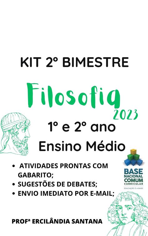 Atividades De Filosofia Com Textos Reflexivos 1 Ano Ensino Médio