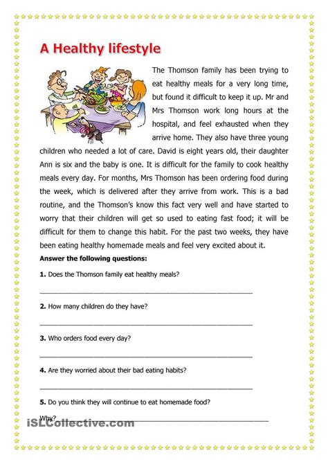 Elementary Reading Exercises English Reading Comprehension F