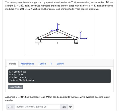 Solved The Truss System Below Is Supported By A Pin At A And Chegg