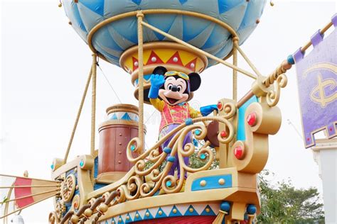 Cartoon Character Mickey Mouse In Hong Kong Disneyland Parades